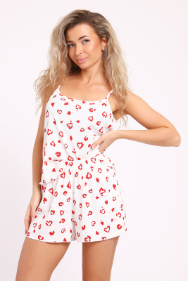 Пижама женская ПЖ-007 контуры красные